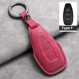 Car Key Cover For Ford Puma Grand C Max Focus Mondeo Kuga Fiesta Ecosport Transit Kuga Leather Car Key Case Cover