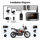 3.4" Motorcycle GPS Monitor with Wireless CarPlay