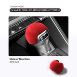 Made of Alcantara For Audi A3 Q2 S3 TT Sport Gear Shift Knob Boot Cover Decorative Trim Sticker Car Interior Tuning Accessorie