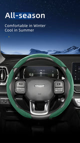 Kia Sporty Suede Split Snap-On Steering Wheel Cover