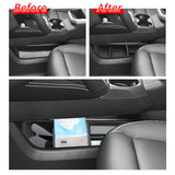 GMC Terrain 2025 2026 Center Console Lower Storage Box Car Central Tray TPE Organizer Accessories Tidying Black Car Interior