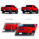 Vland LED Tail Lights Amber Signal for 09-18 Ram Car Interior Accessory vland