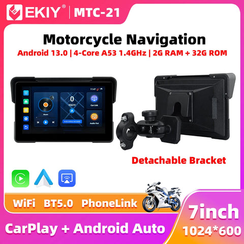 Android 13 GPS Wireless CarPlay for Universal Moto Android Head Unit EKIY
