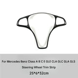 For Mercedes Benz Class A B C E GLE CLA GLC GLA GLS Steering Wheel Trim Strip Decorative Frame Interior Modification Interior