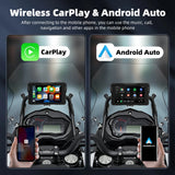 Portable Wireless CarPlay Moto GPS Navigation Screen Car Interior Accessory EKIY