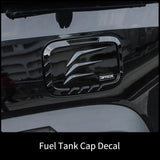 For Jetour Traveller T2 Exterior Car Fuel Tank Cap Decal Black Warrior Styling Accessory