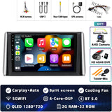 9-Inch QLED Android Head Unit for Toyota RAV4 2018–2023