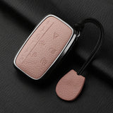 Aluminum Alloy Goatskin Car Key Case Cover for Jaguar JLR