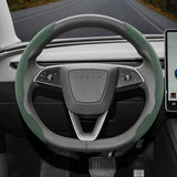 Anti-Slip Suede Steering Wheel Cover for Tesla 2024