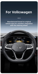 Segmented Leather Wheel Cover for VW Golf 7 Car Interior Accessory Hocasen