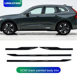 Side Door Chrome Trim for Volvo XC60 2018-2026 Car Interior Accessory LINGLUYANG black ABS 4pcs