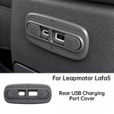 For Leapmotor B10 B01 Lafa5 Car Rear USB Charging Port Cover Scratch-resistant Protector Interior Accessories