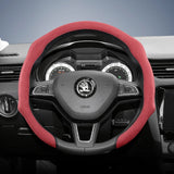 Premium Suede Steering Wheel Cover for Skoda Models
