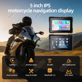 5Inch Waterproof Motorcycle Monitor with CarPlay & DVR Android Head Unit AKAMATE