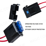 12V Fog Light Wiring Harness Switch Kit with Indicator Car Interior Accessory MAGIC COLORM