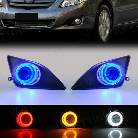 Angel Eyes Fog Lamp DRL for Toyota Corolla Altis 2008-2010 LED Ambient Light MAGIC COLORM