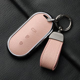 Aluminum Alloy Goatskin Car Key Case Cover For HUAWEI Aito M5 M7 2022 Car Key Case Protect Fob