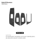 For Audi A4L A4 S4 A5 S5 RS4 RS5 Q5L SQ5 Q5 Q7 Made of Alcantara Car Window Switch Panel Trim Sticker Auto Interior Accessories