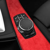 For BMW 3 Series F30 F31 F34 F35 3GT Car Center Console Multimedia Panel Trim Frame Sticker Interior Accessory Made of Alcant