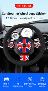 Steering Wheel Center Emblem Badge Ring for MINI Car Interior Accessory GMUNI