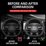 DS Suede Matte Carbon Fiber Steering Wheel Cover Car Interior Accessory Hocasen