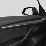 Top Suede For Tesla Model 3 (2020-2023) Model Y (2020-) Door Inner Handle Trim Sticker Car Premium Interior Tuning Accessorie