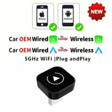 Wireless CarPlay and Android Auto Adapter for Universal Fit