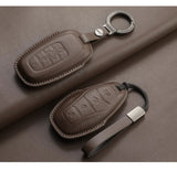 Leather Car Key Case Cover Shell Fob For Hongqi