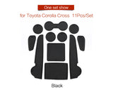 Gate Slot Cup Mat for Toyota Corolla Cross SUV 2021 2022 Anti-slip Pad Accessories Non-slip Mats Car Sticker Tidying Car Floo