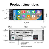 6.28-Inch Single Din Multimedia Player for Universal Vehicles Portable CarPlay Screen JIUYIN