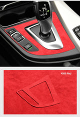 BMW Suede Gear Shift Panel Trim Frame Sticker Anti Scratch Car Interior Accessory