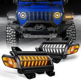 For Jeep Wrangler JL Sport 2018 2019 2020 LED Car Fender Side Marker Turn Signal Light DRL Daytime Running Lamp LED Turn Sign