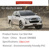 Car Gate Slot Cup Mat for ISUZU D-MAX 2021 - 2024 DMAX Anti-Slip Door Groove Pad Interior Accessories Non-Slip Coaster Anti-S