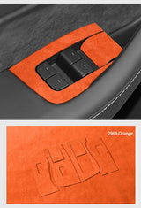 Made of Alcantara For Tesla Model 3（2019-2023）/ Y (2019-) Windows Control Panel Trim Cover Sticker Car Interior Accessories