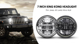 7 Inch Universal Motorcycle Led Headlight for Harley Davidson Softail Slim Fat Boy Lada Niva4X4 Uaz 12V 24V Car Interior Acce