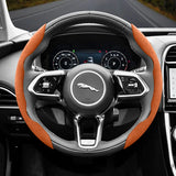 Segmented Suede Steering Wheel Cover for Jaguar XF XE