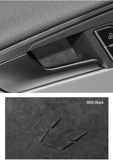 For Audi A4L A4 S4 A5 S5 Made of Alcantara Door Handle Bowl Trim Protective Sticker Anti-Scratch Car Interior Tuning Accessory