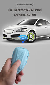 Leather Car Key Case Cover For DFSK DongFeng 580 F507 Aeolus AX7 GS PU Car Remote Key Bag Case Shell Protecter Keychain Holder