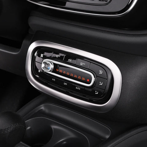 AC Panel Cover Stainless Steel Trim for Smart Fortwo 453 Car Interior Accessory GMUNI