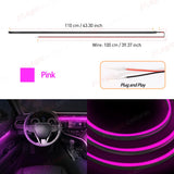 LED EL Wire Ambient Light Strip Universal Car Interior