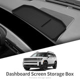 Hyundai Santa Fe 2024 2025 Car Dashboard Storage Box Display Screen Rear Tray Organizer Accessories Tidying Black Dash Access