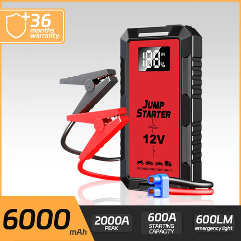 Super Car Emergency Jumper Portable 12V Battery Booster Starting Device Charger Car Jump Starter Minus Two