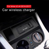 15W Fast Wireless Charging Pad for BMW X3 F25 X4 F26 2014-2017 Car Interior Accessory LINGLUYANG
