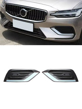 Front Bumper Chrome Fog Light Grille for Volvo S60 Car Interior Accessory LINGLUYANG