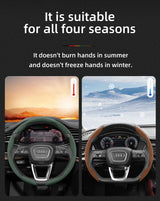 Audi Anti-Slip Suede Steering Wheel Cover Set