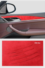 BMW X3 X4 Door Inner Handle Decorative Trim Frame Sticker 4Pcs Alcantara