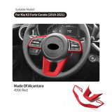 For Kia K3 Forte Cerato (2019-2021) Steering Wheel Cover + Gear Shift Boot Interior Tuning Accessory Set