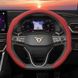 Perforated Leather Steering Wheel Cover for Cupra