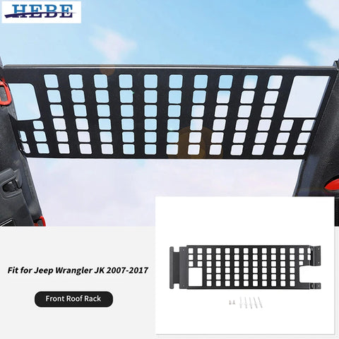 Front Roof Storage Shelf for Jeep Wrangler JK 2007-2017 Car Interior Accessory HEBE