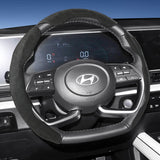 Split Snap-On Suede Steering Wheel Cover for Hyundai Car Interior Accessory Hocasen
